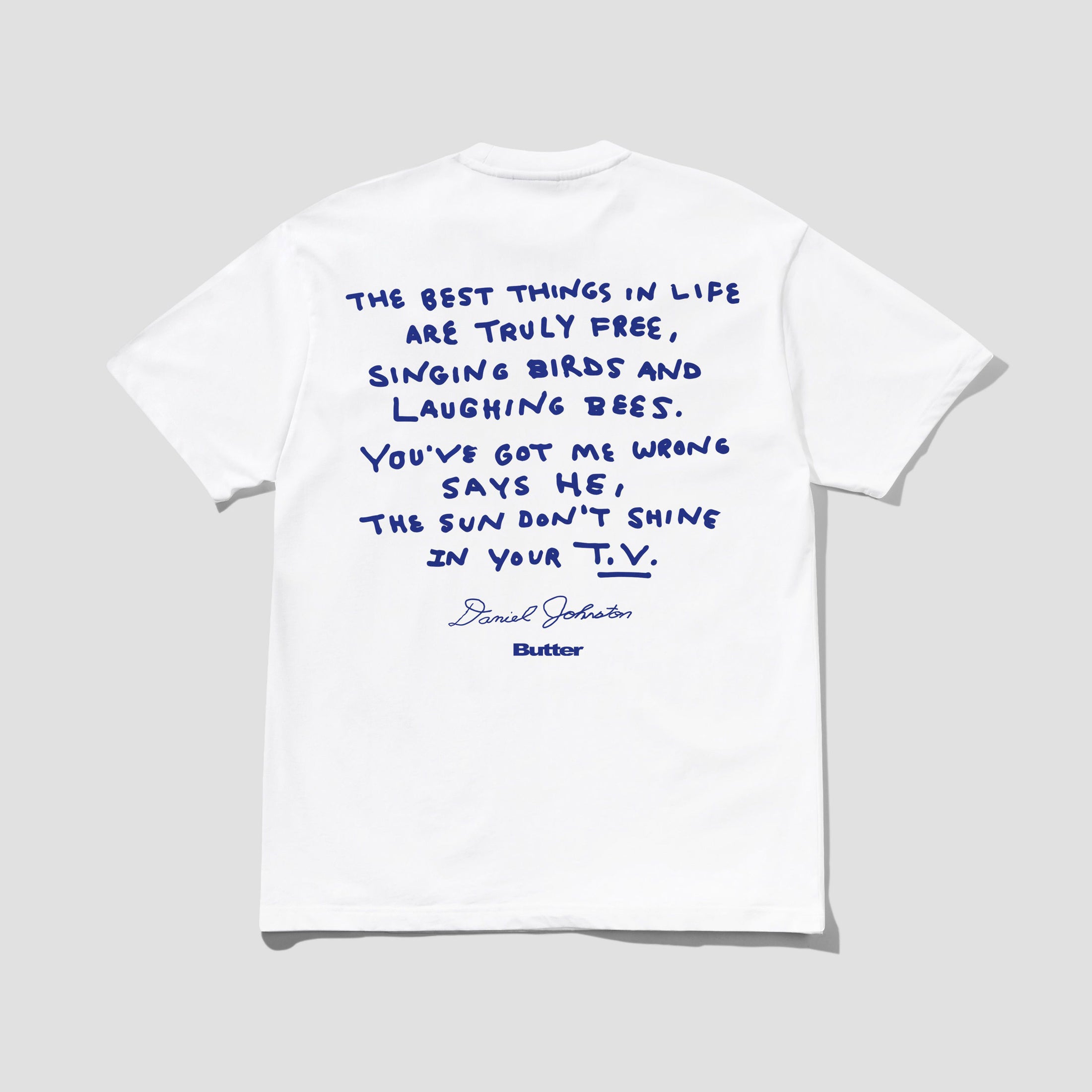 Butter x Daniel Johnston Don't Be Scared T-Shirt White