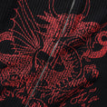 Load image into Gallery viewer, Butter x Daniel Johnston Dragon Knit Zip-Thru Sweater Black / Red
