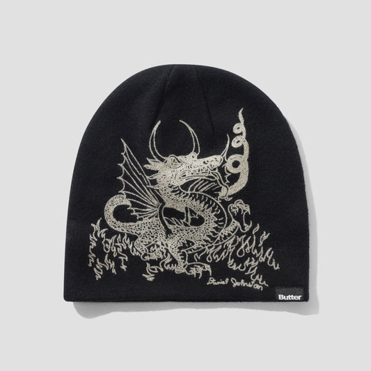 Butter x Daniel Johnston Dragon Skully Beanie Black