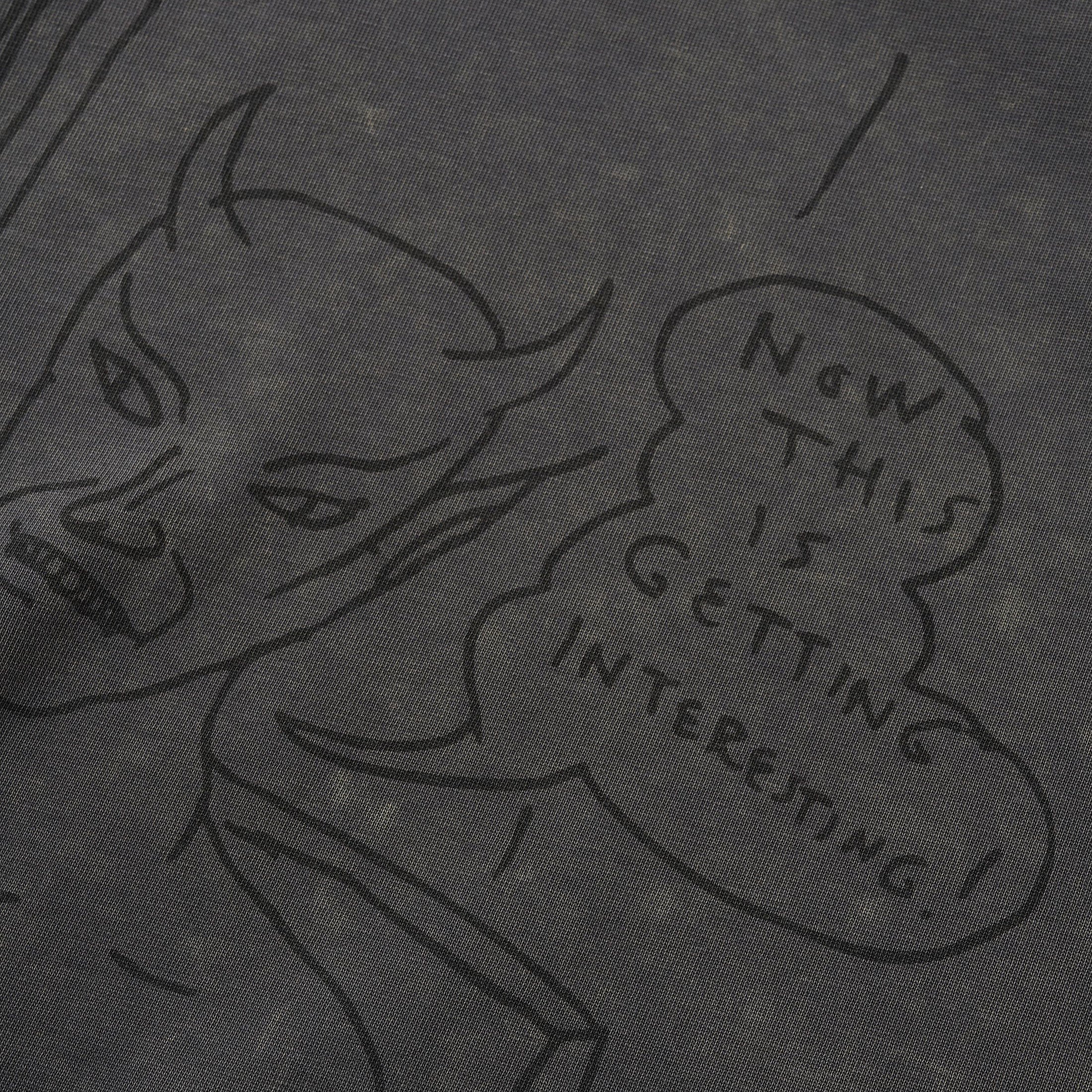 Butter x Daniel Johnston Satan T-Shirt Black Acid Wash
