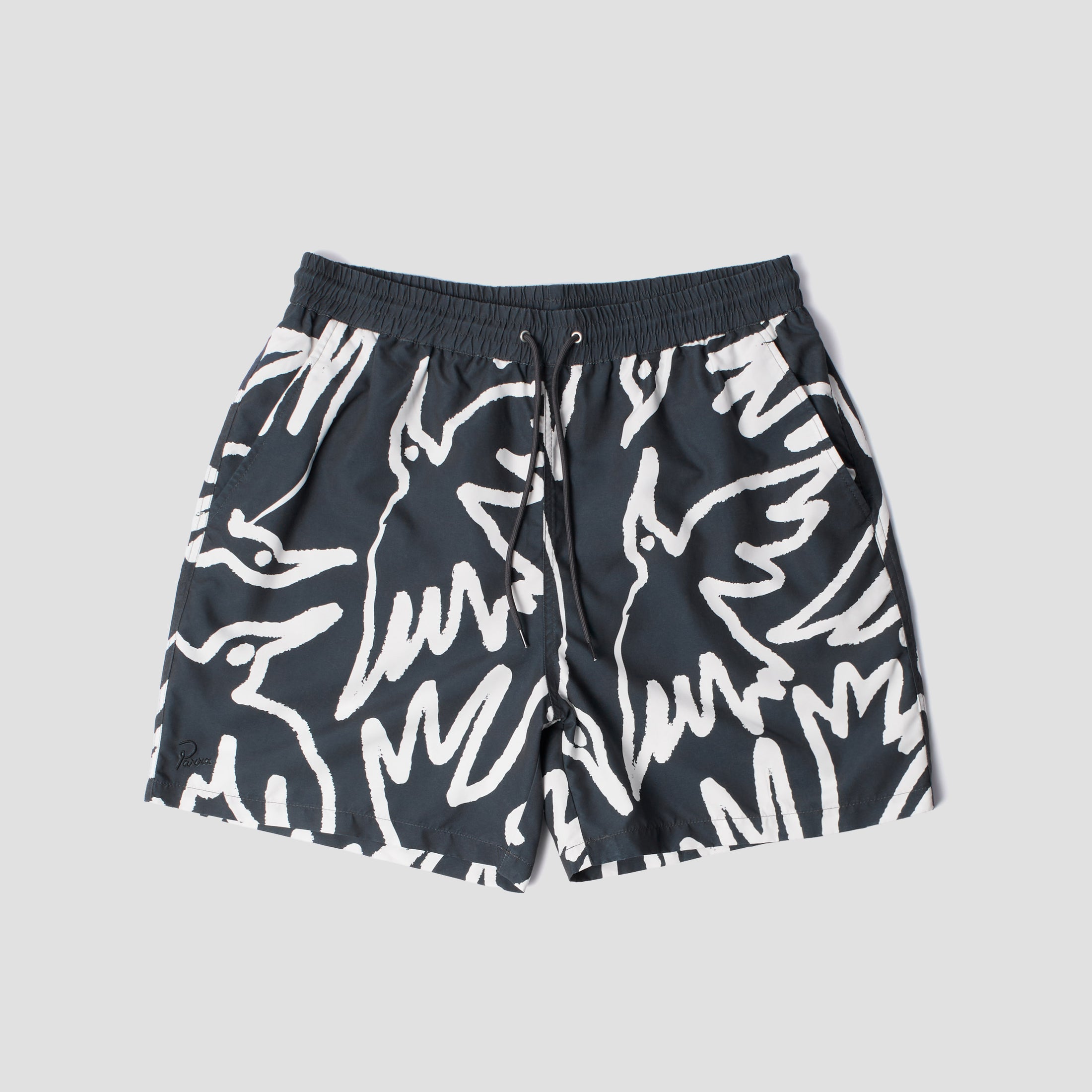 By Parra Birds Fly Free Swim Shorts Black