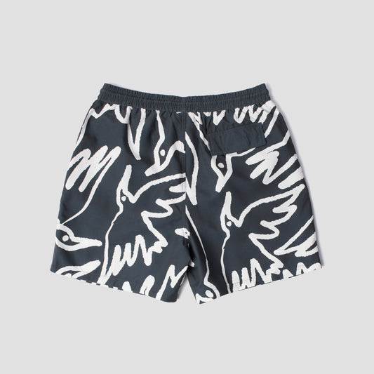 By Parra Birds Fly Free Swim Shorts Black