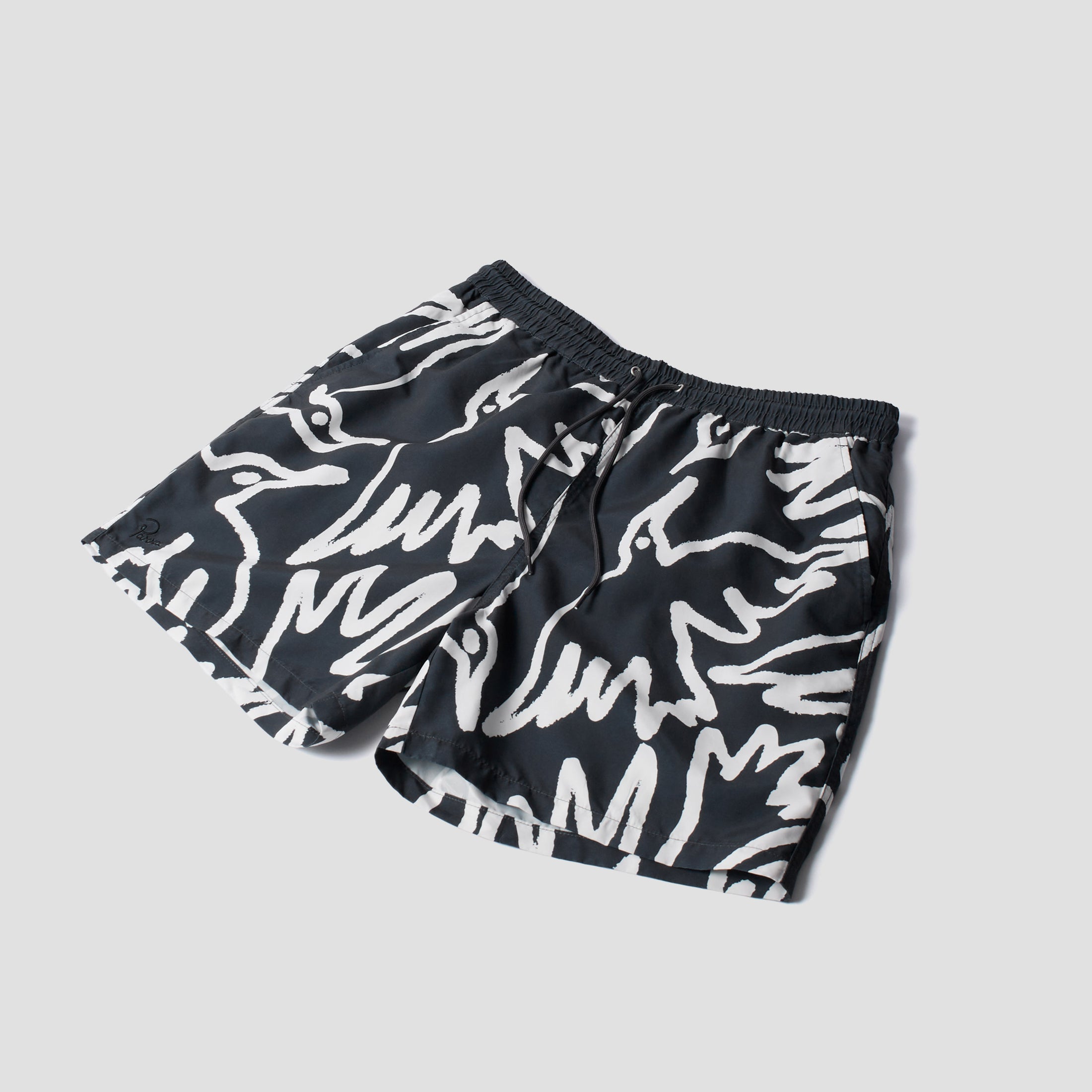 By Parra Birds Fly Free Swim Shorts Black