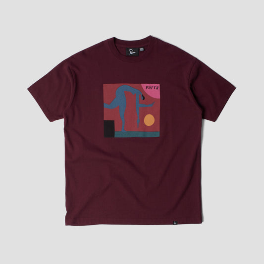 By Parra Tripped Up T-Shirt Dark Red