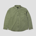 Load image into Gallery viewer, HUF Carson Overdyed Denim Longsleeve Shirt Olive
