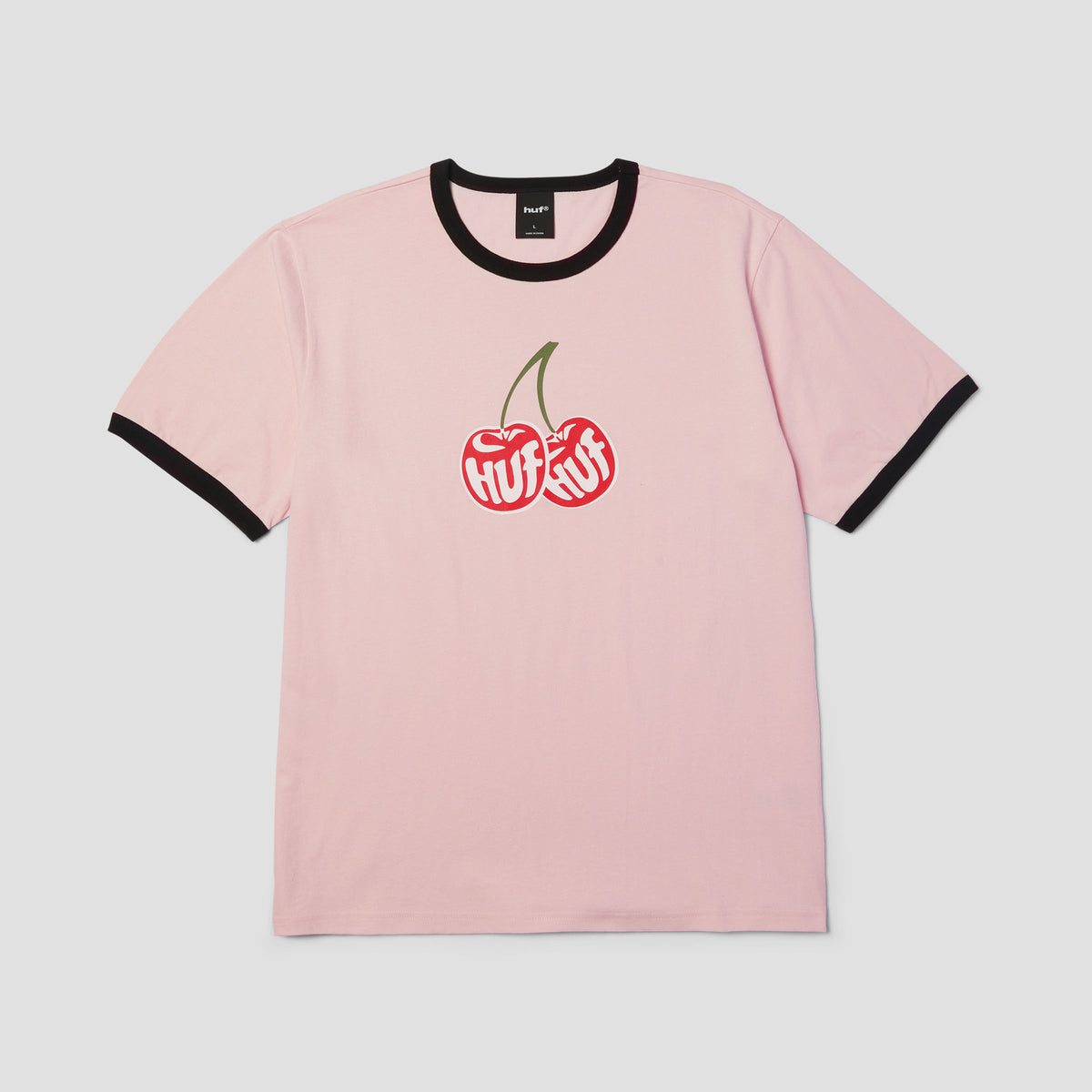 HUF Cherries Ringer T-Shirt Dusty Pink