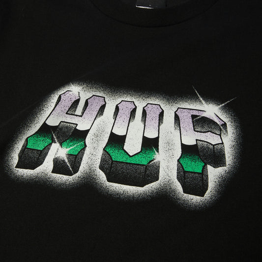 HUF Chrome Grit T-Shirt Black