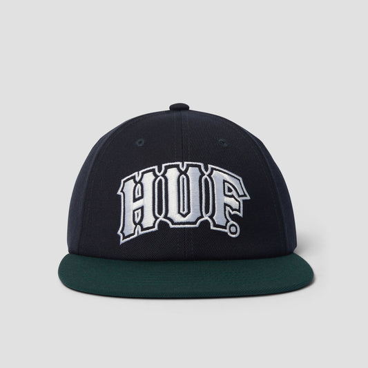 HUF Classic Arch Brushed Snapback Navy / Green