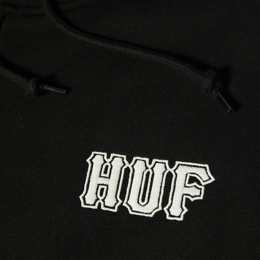 HUF Classic Logo Full Zip Hoodie Black