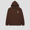 Load image into Gallery viewer, HUF Classic Logo Full Zip Hoodie Chocolate
