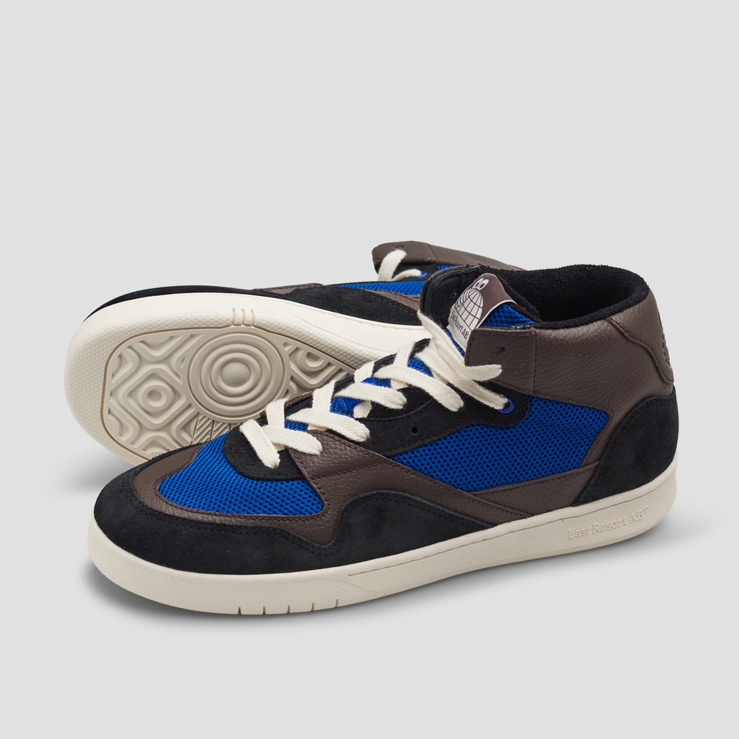 Last Resort AB CM002 Mid Skate Shoes Reflex Blue / Coffee Brown / Black
