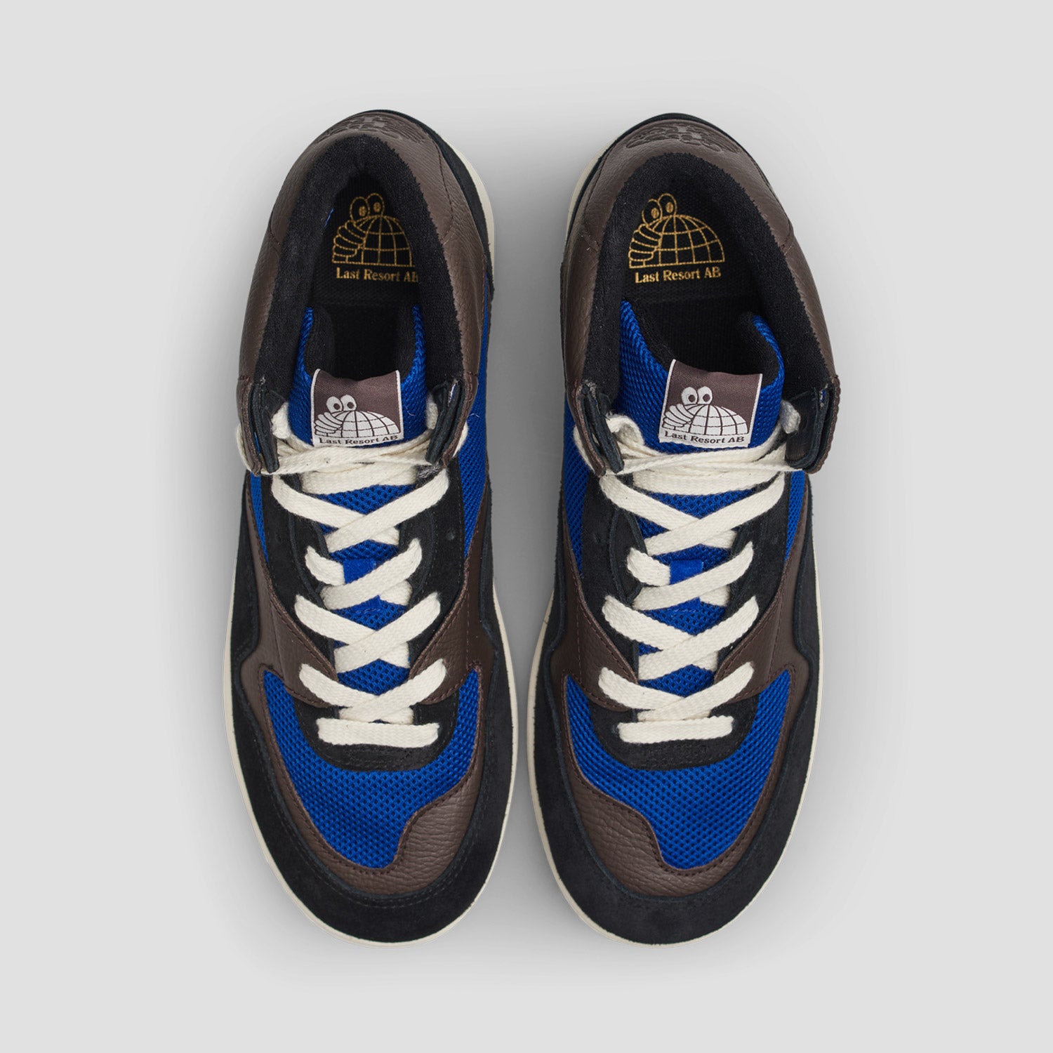 Last Resort AB CM002 Mid Skate Shoes Reflex Blue / Coffee Brown / Black