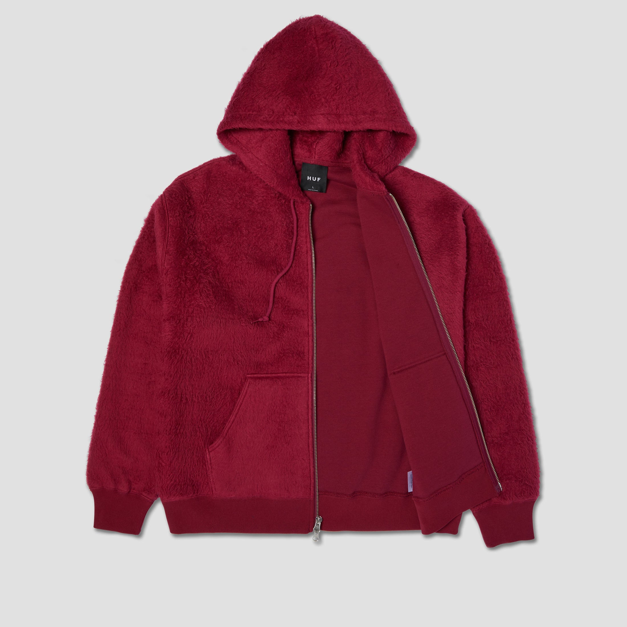 HUF Corso Heavyweight Zip Hood Berry