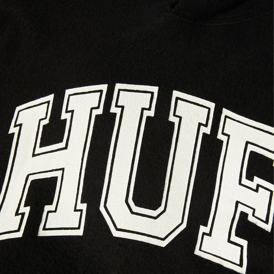 HUF Cracked Arch Reverse Hoodie Black