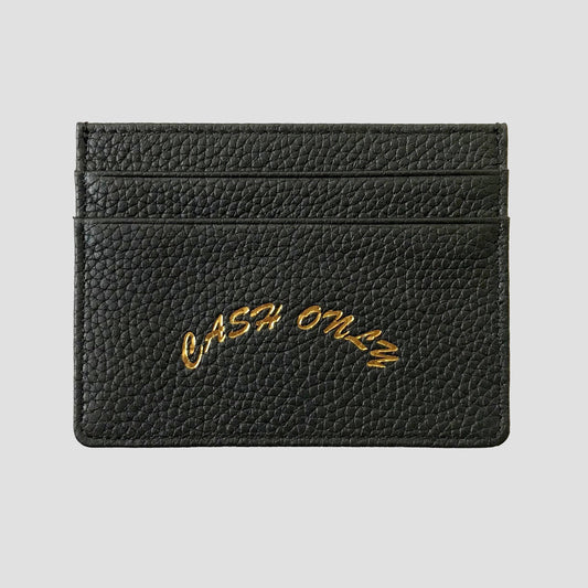 Cash Only Leather Cardholder Black
