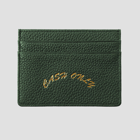 Cash Only Leather Cardholder Emerald