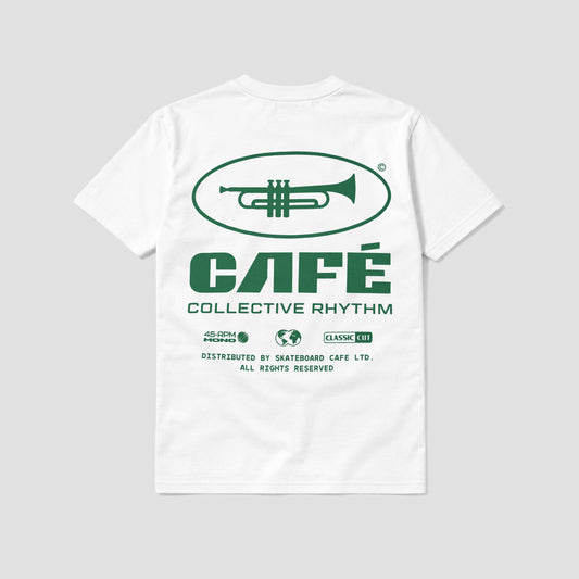 Skateboard Cafe Collective Rhythm T-Shirt White