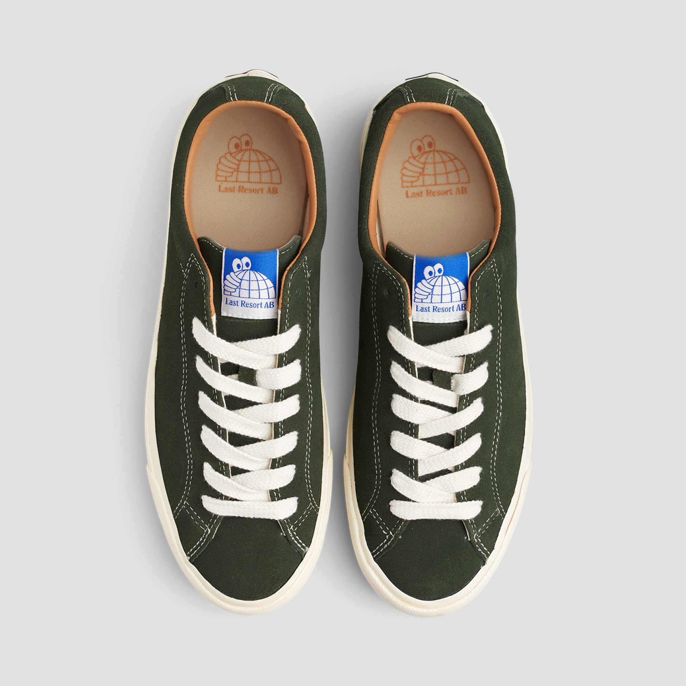 Last Resort AB VM003 Low Skate Shoes Suede Olive / White