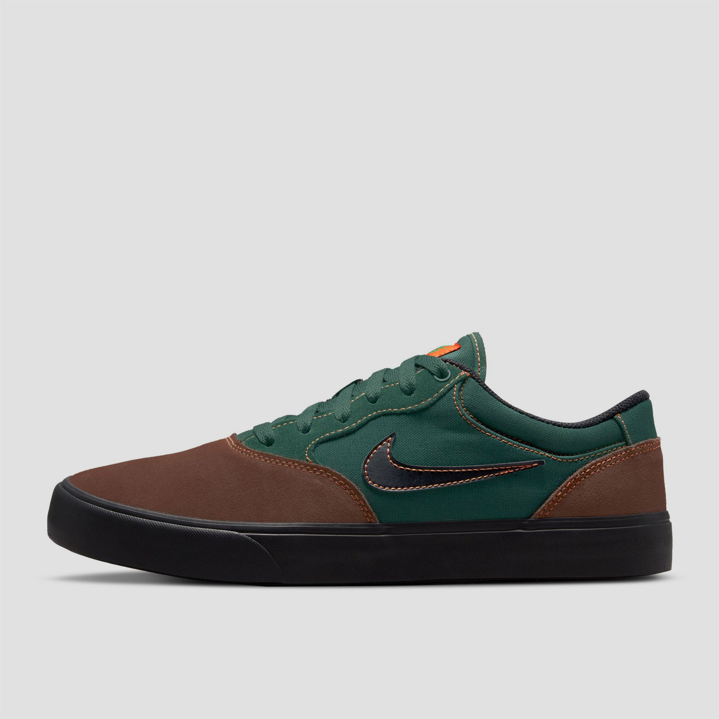 nike sb black & brown sb charge trainers