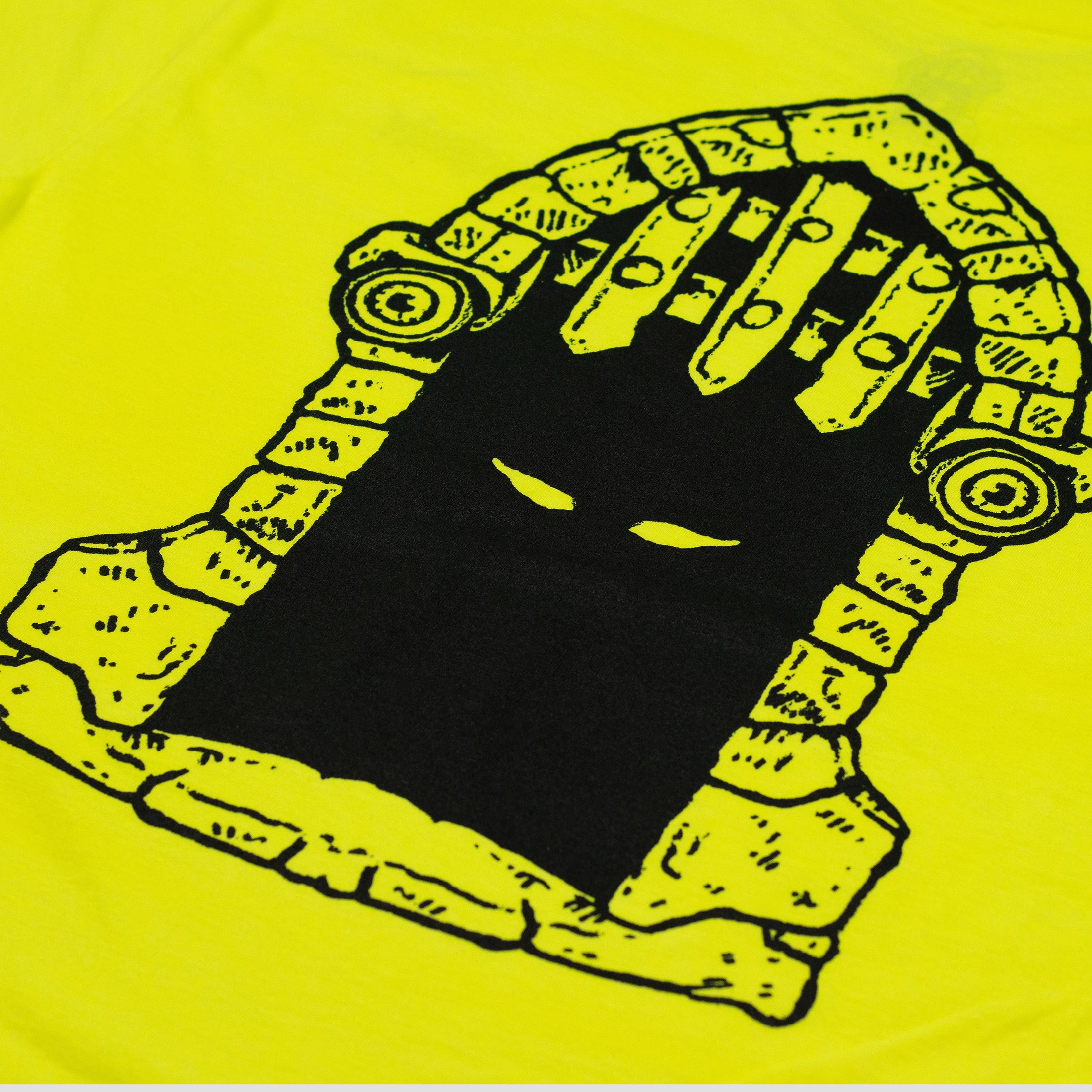 Dungeon Portcullis T-Shirt Neon Yellow