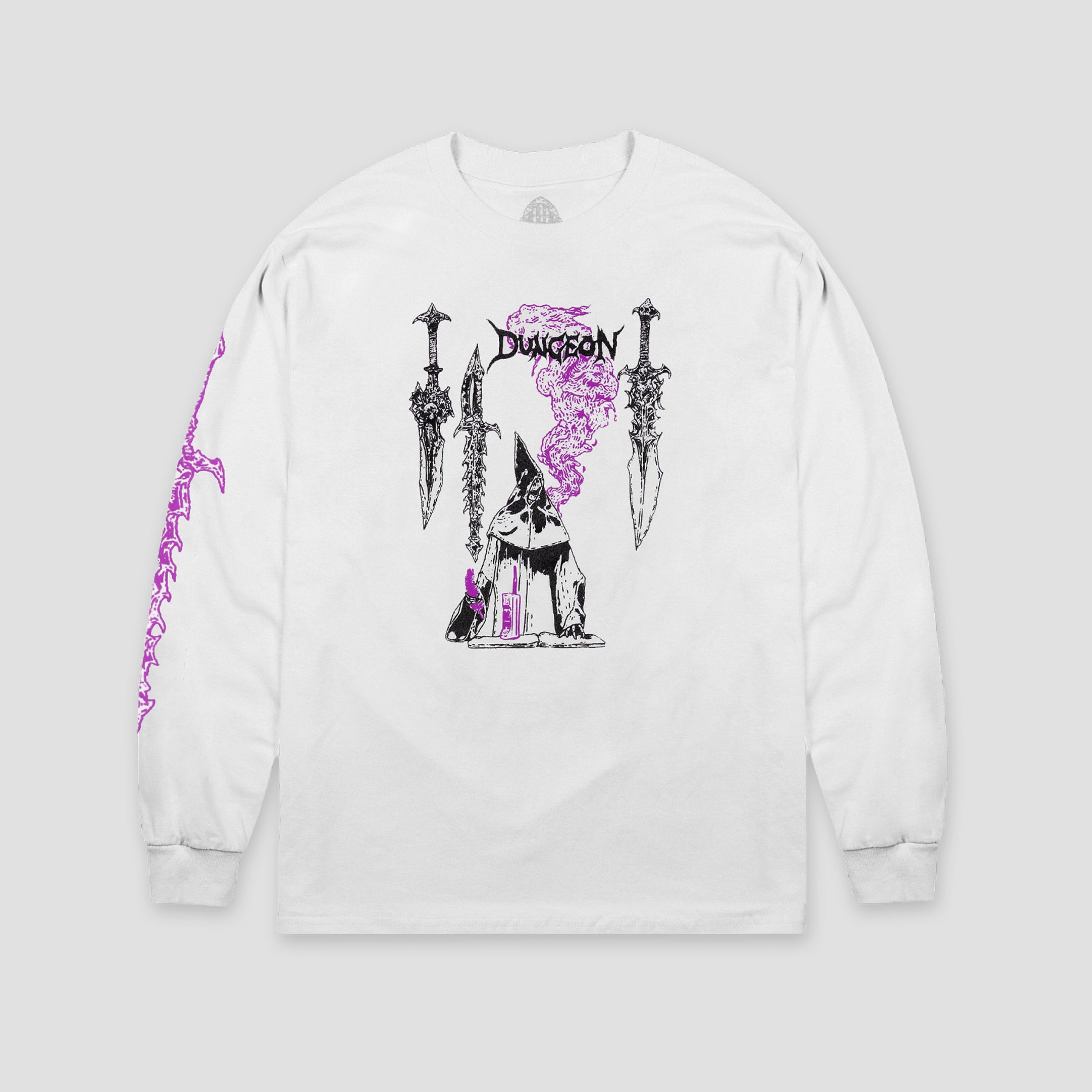 Dungeon Spell Caster Longsleeve T-Shirt White