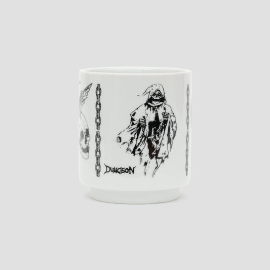 Dungeon Dragon Dies Stacking Mug White