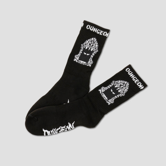 Dungeon Portcullis Woven Socks Black