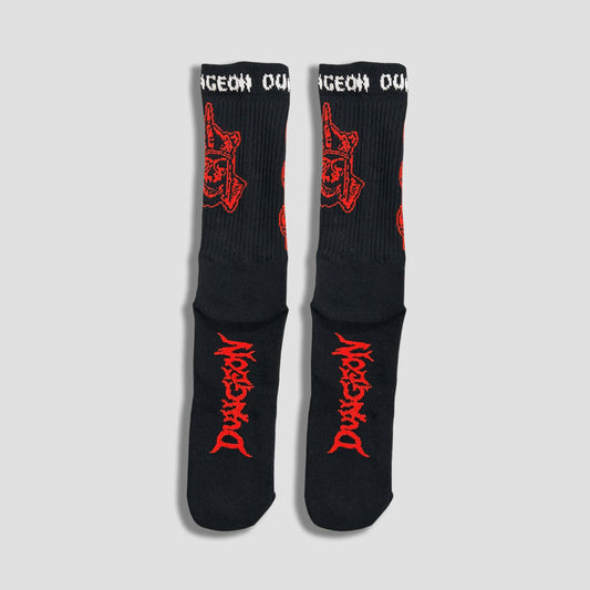 Dungeon Riddle Master Woven Socks Black