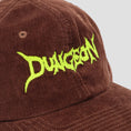 Load image into Gallery viewer, Dungeon Scrawl Cord Embroidered Cap Brown / Neon Yellow
