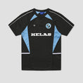 Load image into Gallery viewer, Helas Dolphin Football Polo Black / Blue
