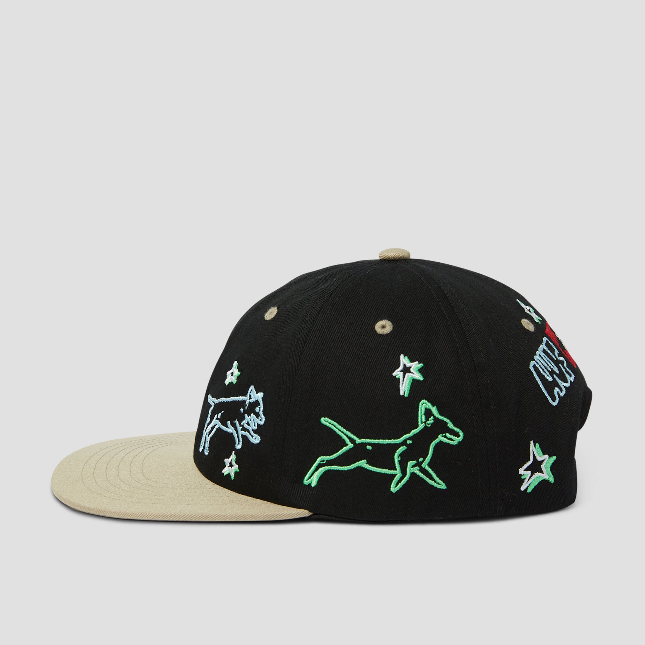 HUF Fetch 6 Panel Snapback Cap Black