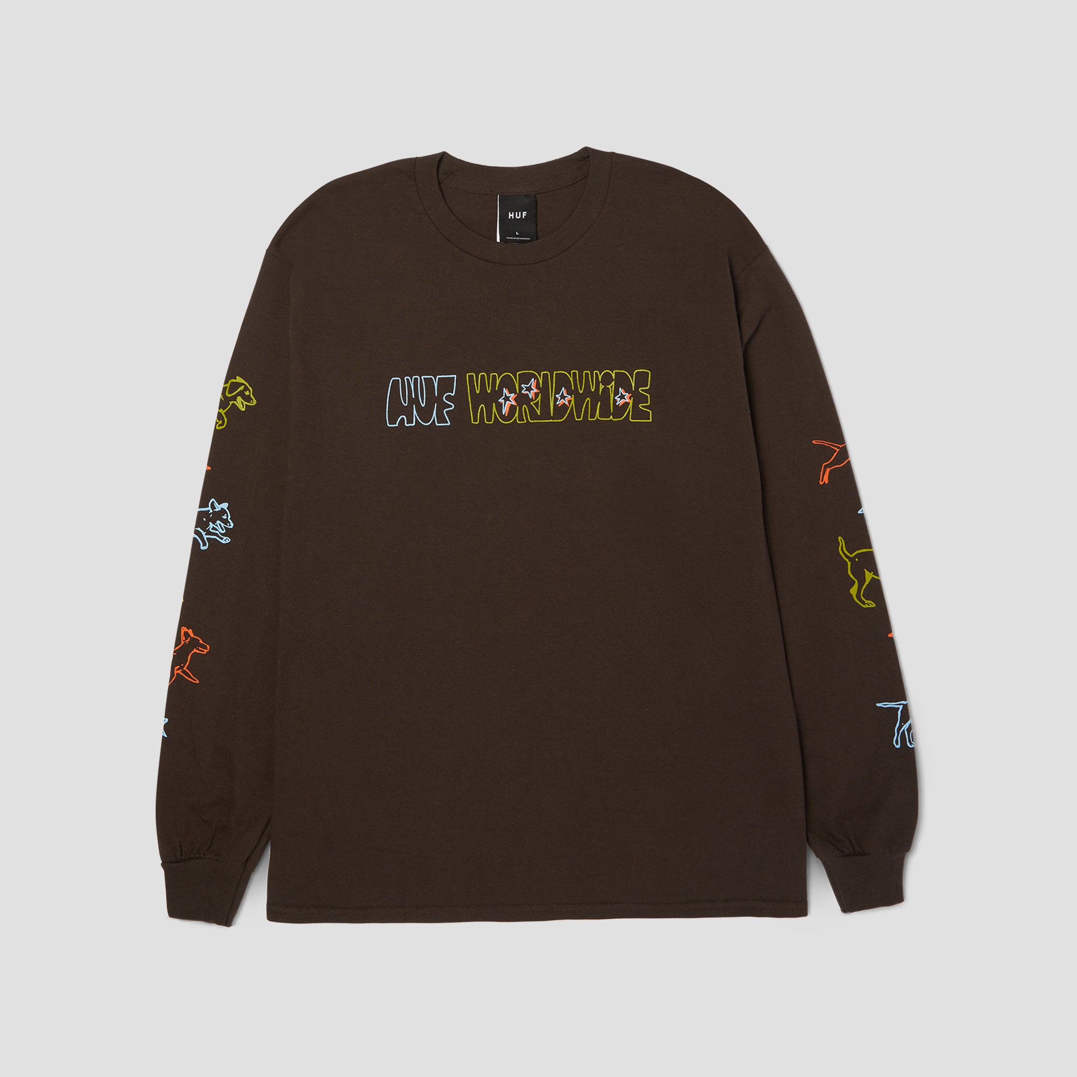 HUF Fetch Longsleeve T-Shirt Chocolate