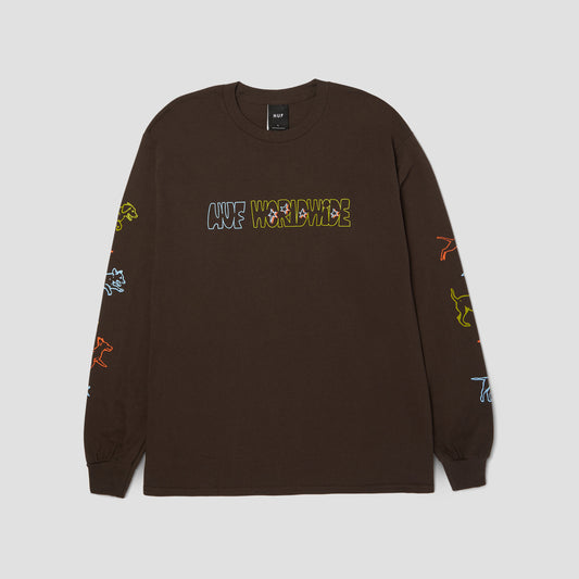 HUF Fetch Longsleeve T-Shirt Chocolate