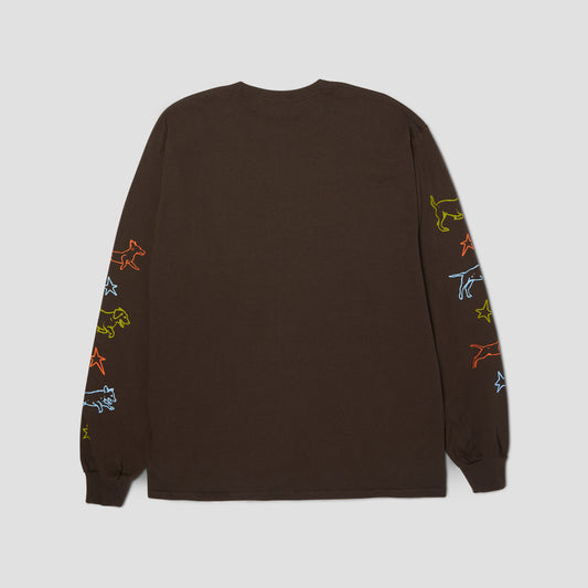 HUF Fetch Longsleeve T-Shirt Chocolate