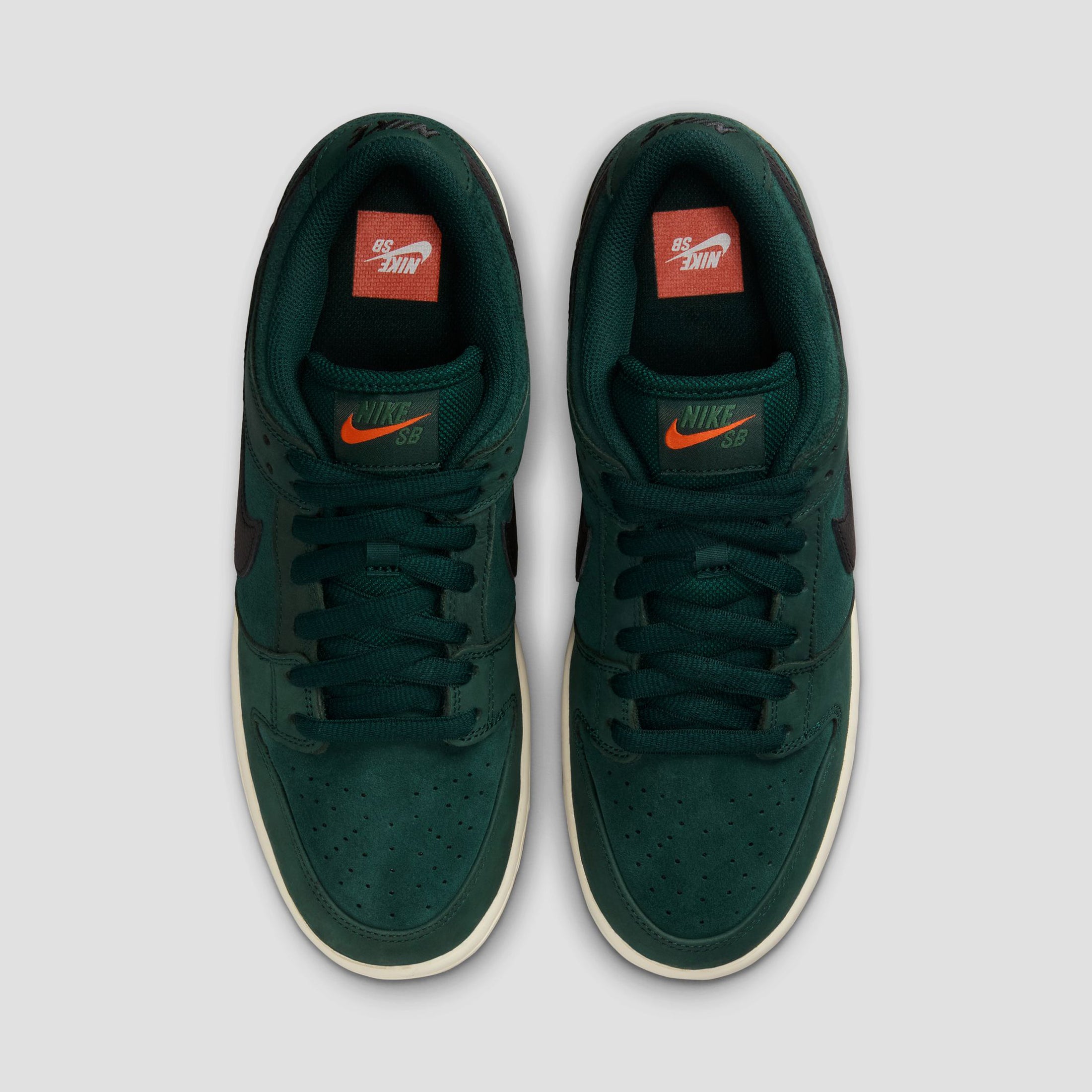 Nike SB Dunk Low Pro Skate Shoes Deep Fir / Black Fir Sail