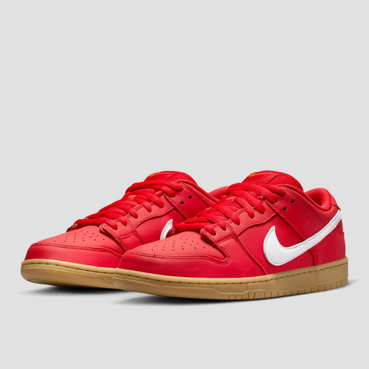 Nike SB Dunk Low Pro Skate Shoes University Red / White
