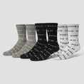 Load image into Gallery viewer, HUF Fuck It 3 Pack Socks White / Black / Heather
