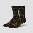 Load image into Gallery viewer, HUF Fuck It Award Sock Black
