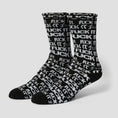 Load image into Gallery viewer, HUF Fuck It Flyer Sock Black
