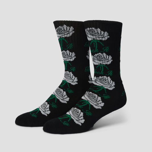 HUF Fuck It Rose Crew Sock Black