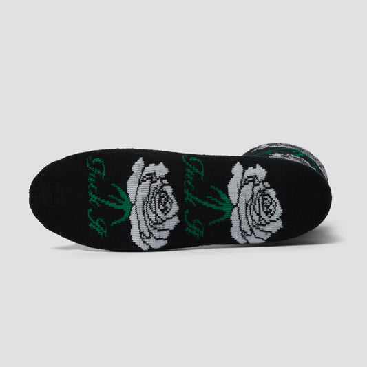 HUF Fuck It Rose Crew Sock Black