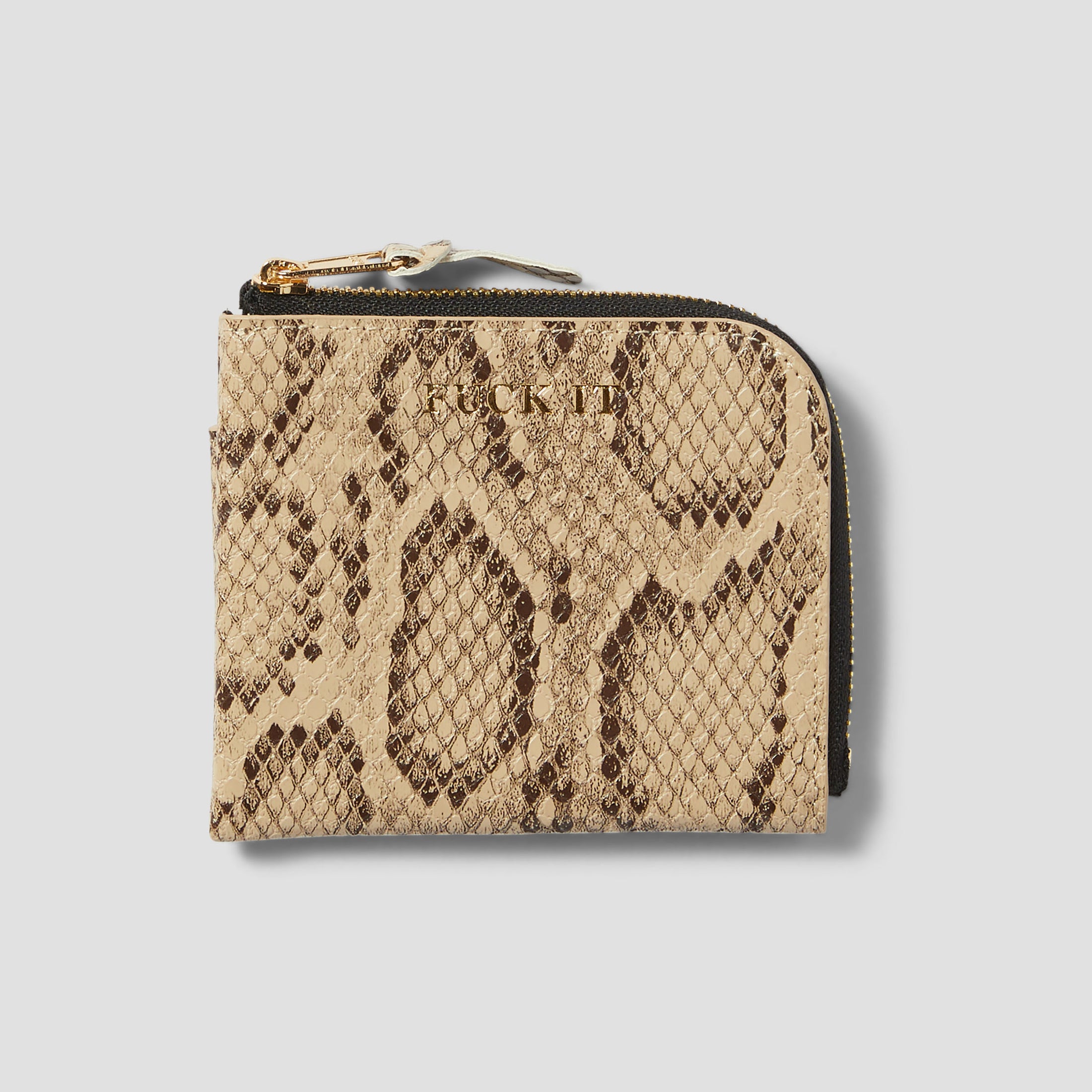 HUF Fuck It Snakeskin Wallet Brown