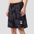 Load image into Gallery viewer, Former Swans Distort 18" Swim Trunks Black
