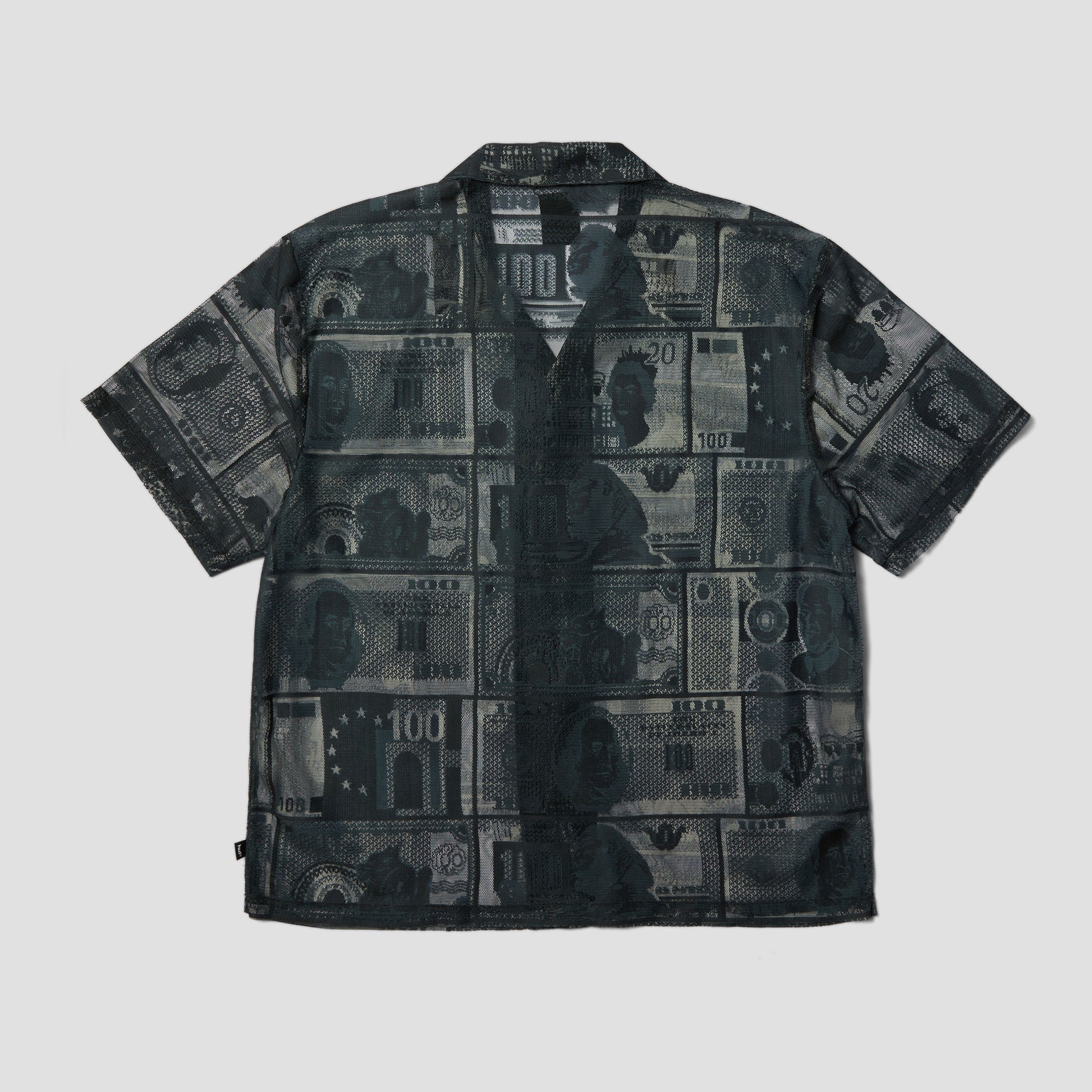 HUF Global Currency Shortsleeve Lace Shirt Black
