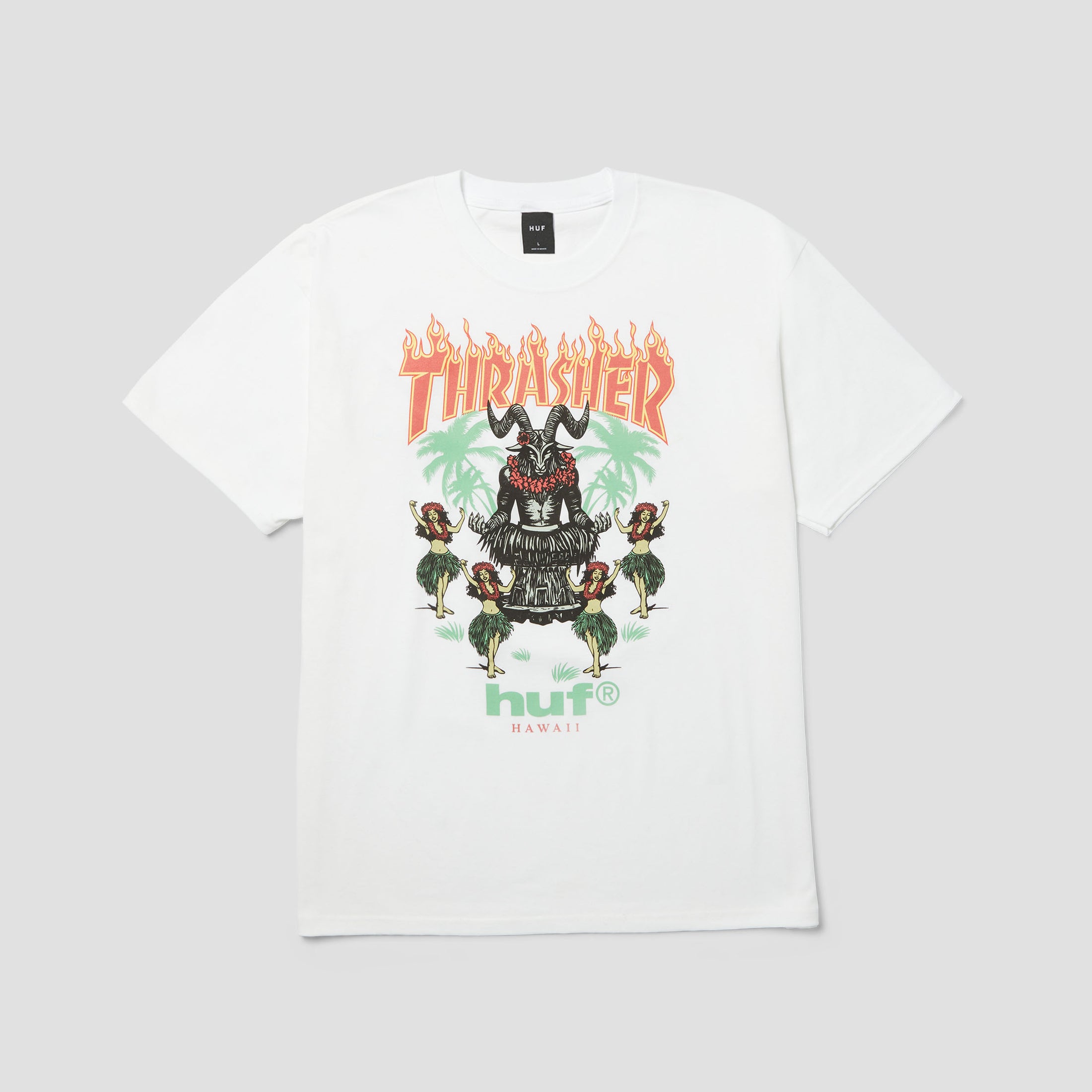 HUF x Thrasher Goat Luau T-Shirt White