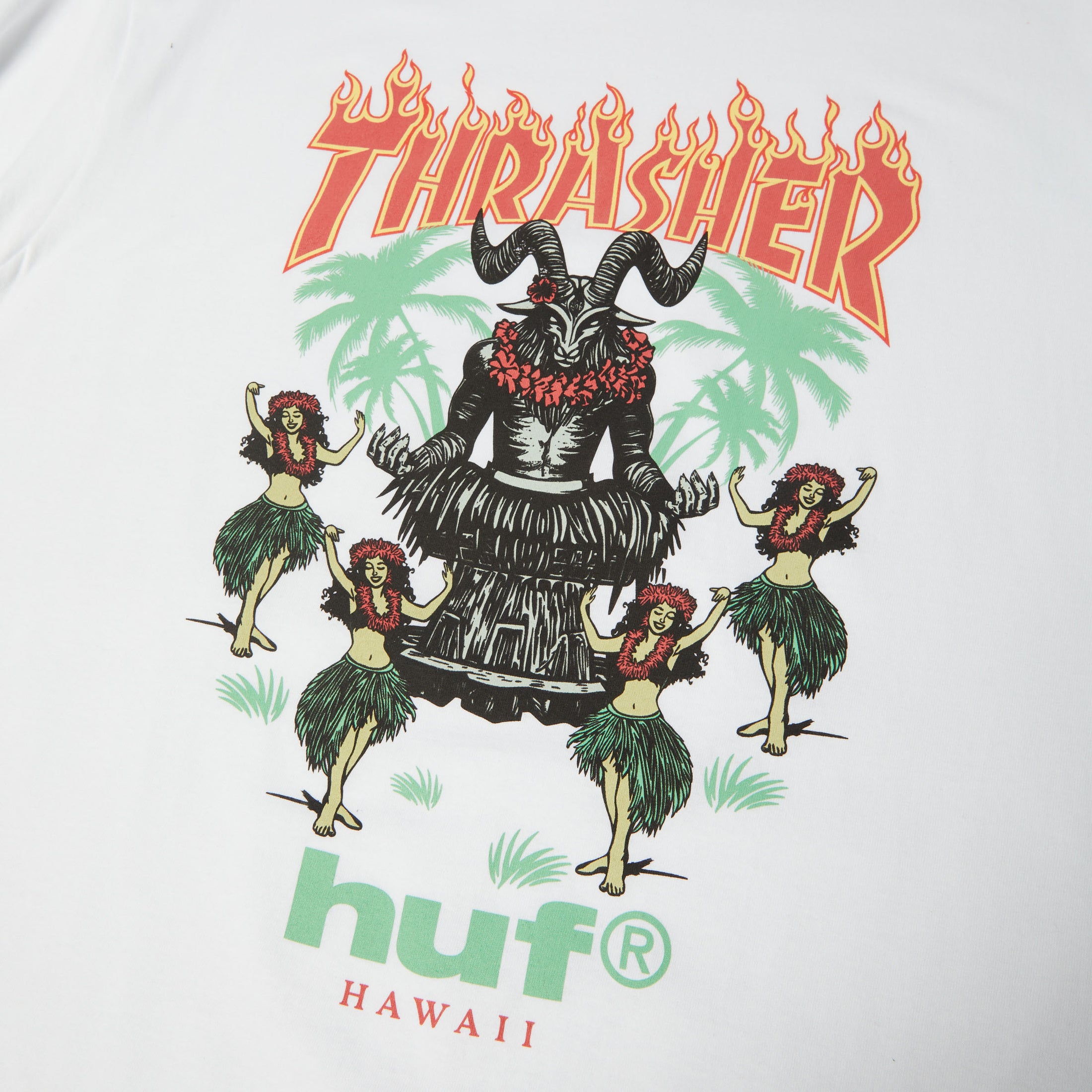 HUF x Thrasher Goat Luau T-Shirt White