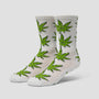 HUF Green Buddy Crew Sock White