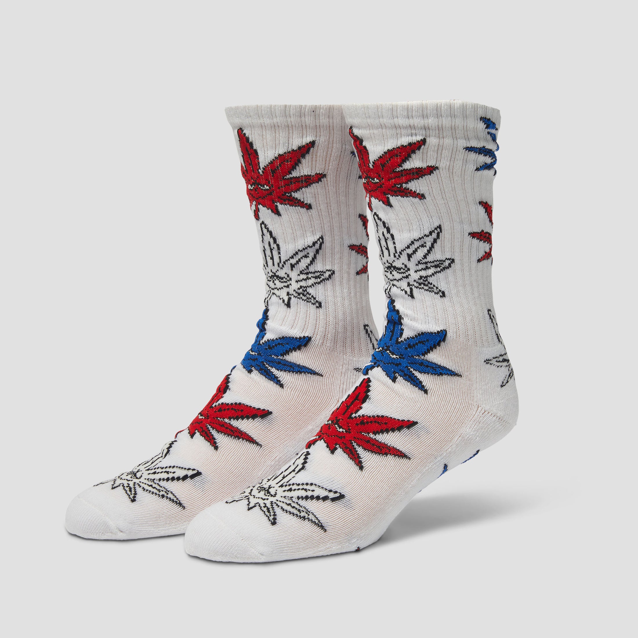 HUF Green Buddy Multi Sock White