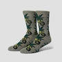 HUF Green Buddy Nitro Sock Heather Grey
