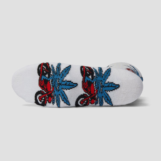 HUF Green Buddy Nitro Sock White